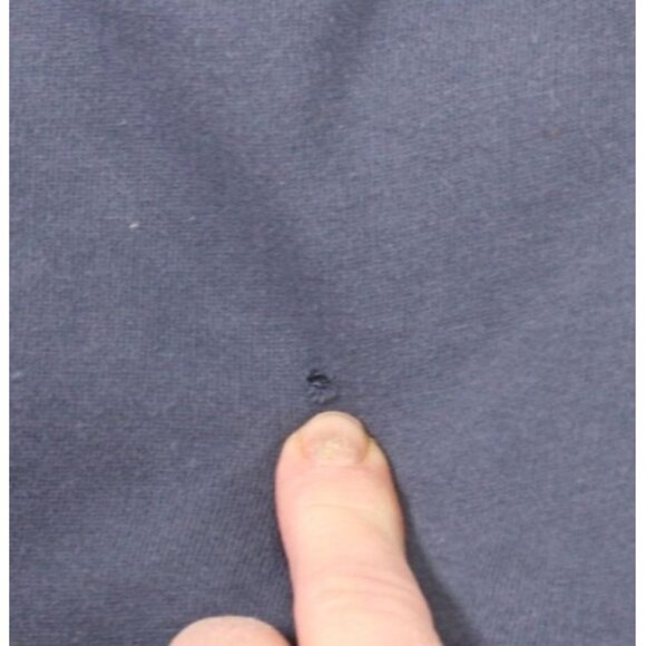 Polo Jeans Co Navy Hoodie XXL PRL Big Logo Distressed Sweatshirt *Flaws* - Picture 9 of 9